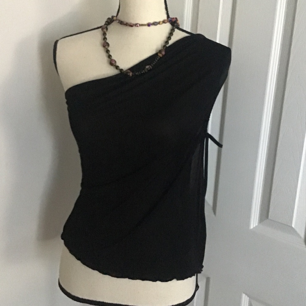 One shoulder open size club,beach top